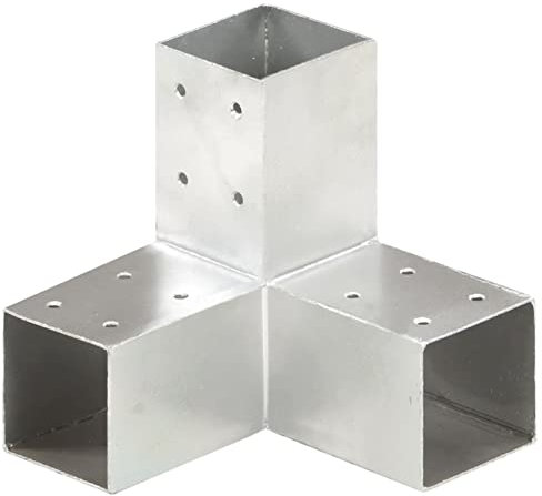 Xichuzi Pfostenverbinder, Holzverbinder, Pfosten, Pfostenverbinder, Pfostenecke, Balkenverbinder, Balkenschuhe, Y-Form Verzinktes Metall 71 x 71 mm