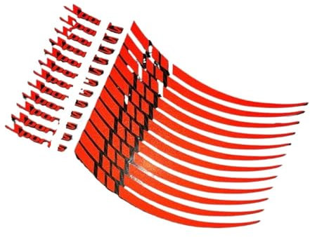 Rueda Pegatinas reflectantes Cinta Adhesiva Llanta Bicicleta Motocicleta 18-21 Pulgadas 12 Unidades Juego Pegatina Rueda Moto