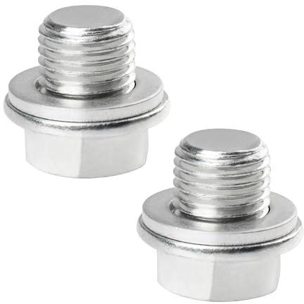 Flaconi 2PCS Tappo di Scarico Dell'olio per Auto,Tappo Scarico Olio in Acciaio,Tappo Bullone di Scarico Della Coppa Dell'olio Motore,Vite di Scarico Dell'olio,Adatto per Auto (M14x1.5)