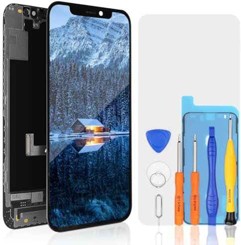 bokman für iPhone 12 Mini Display 5,4 Zoll, Ersatz-LCD-Bildschirm Montage Frontplatte mit Reparaturwerkzeug-Kits für A2399, A2176, A2398