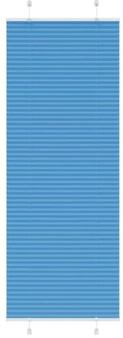 vidaXL Plissee Blau 75x200 cm Stoffbreite 74,4 cm Polyester, Faltrollo, Klemmfix, Plisseerollo, Jalousie, Rollo, Plisseerollo für Fenster
