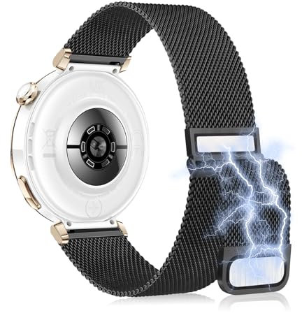 KoGiio 18 mm Armband für Huawei Watch 5 42mm / GT 5 41mm / GT 4 41mm / Huawei Watch GT 5 Pro 42mm, Ersatzarmband, Gewebte Edelstahl Mesh Metall Uhrenarmband