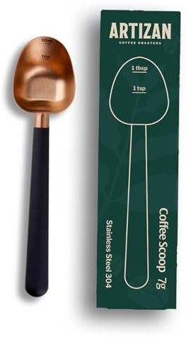 Artizan Coffee Roaster Long Handle Stainless Steel Copper Spoon - Scoop for Measuring Coffee, Tea & More 7G