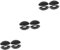 DOITOOL 3 Sätze Garagentordekoration Magnete Magnetische Tür Hardware Bildschirm Handhaben Türgriffe Magnetische Bolzen Knöpfe Verriegeln Kommerziell Schublade Black Plastik 4 Stück * 3