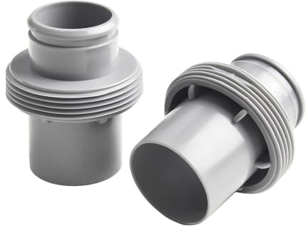 Homeponnew Adattatore per pompa filtro piscina 38 mm parti di ricambio con clorinatore per acqua salata compatibilità per sistema piscina fuori terra 1,5 pollici grigio
