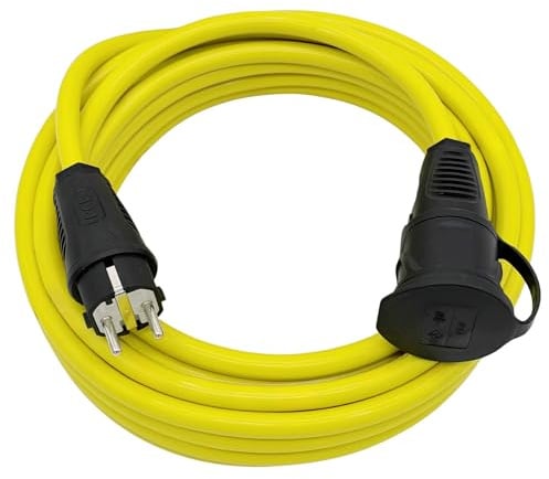 Verlängerungskabel Kabel H07BQ-F 3x2,5mm² Outdoor Außen IP44 in GELB 15m