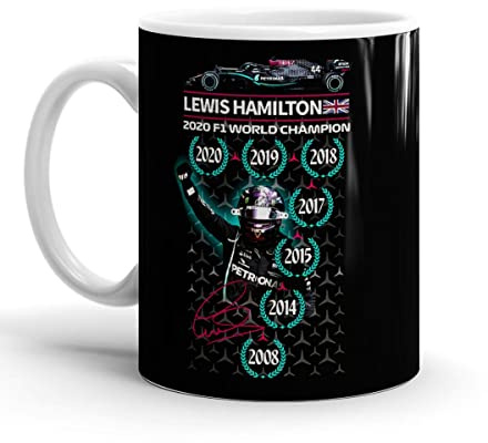 Steingut Kaffeetassen Lewis Hamilton, Siebenfacher Formel-1-Weltmeister Minimalistisch Becher Keramik Motiv Becher Aus Porzellan Für Saft Freundin Jubiläum