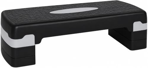 Step Fitness Réglable 20 cm Hauteur – Stepper Cardio & Musculation – Plateforme Antidérapante pour Entraînement à Domicile, Step Sport Aerobic pour Perte de Poids & Renforcement
