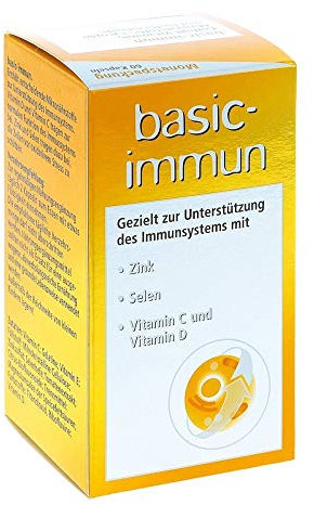 Orthoexpert basic-immun 60 Kapseln - Für Immunsystem & Abwehrkräfte* - Hochdosierte Mikronährstoff-Kombination mit Vitamin C, D, Zink, Selen & E