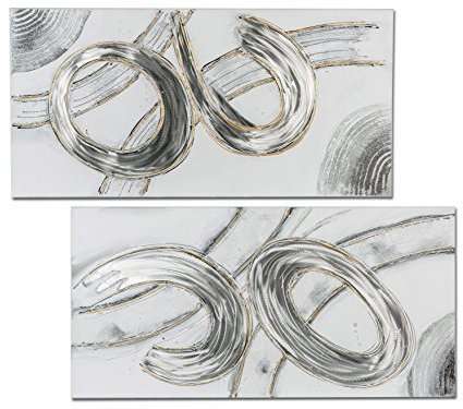 Exklusives Designer Wandbild mit Alu silber 100x50 cm