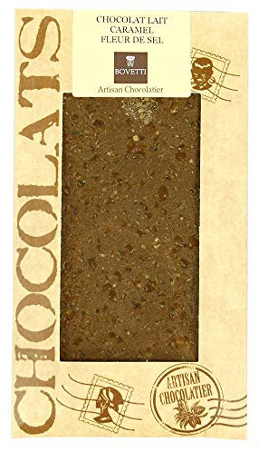 Tablette Chocolat au Lait Caramel Fleur de sel Pur Beurre de Cacao, 100g
