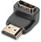 Digitus DK330513000D Adattatore Connettori HDMI Maschio/Femmina, Angolo a 90 Gradi