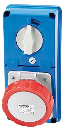 Gewiss gw66341 N-3p-t Ausgang (IP67 6H 400 V/32 A 50/60 Hz) rot