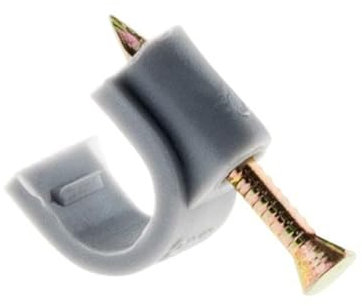 Lot de 20 crochets fixation Ø10mm - Gris - Zenitech