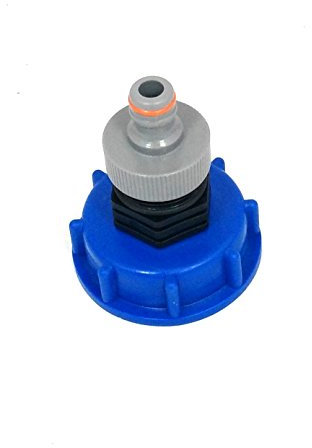 CM13599 Kappenverschraubung S60x6 mit Stecker passend für Gardena, IBC-Container-Zubehör-Regenwasser-Tank-Adapter-Fitting-Kanister