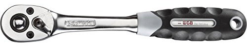 WGB Umschaltknarre 1/4 Zoll vierkant DIN3122D 72 Zähne und 2K-Griff, 5012003