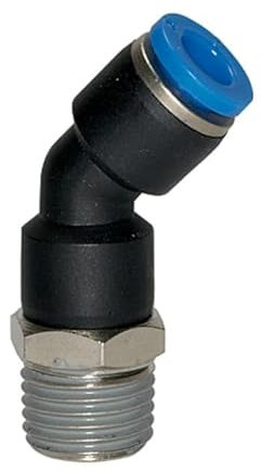 RIEGLER 109242-154.018-4 Serie Azul - Racor de rosca (45°, giratorio, R 1/8 exterior, diámetro de 4 mm, 1 unidad)
