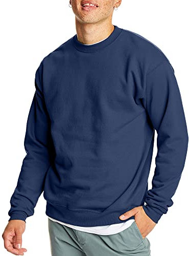 Hanes Mens P1607 Sweatshirt, Navy, M UK