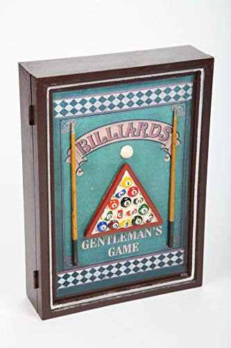 point home Design-Schlüsselschrank Billard, Retro, braun/grün, 35cm