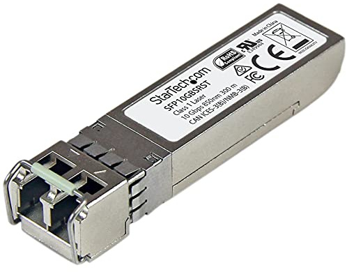 StarTech MSA Unkodiertes SFP+-Modul, 10GBASE-SR, LC 300m, Multi Mode, 850nm | Glasfaser Transceiver, Netzwerk Transceiver Modul, Hot-Swap-fähig, Für Switches und Router, 10GbE Konnektivität