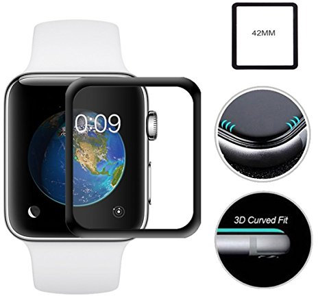 Gourmette pour l'Apple Watch 38 mm en Verre Transparent 9H Film de Protection Verre trempé sans Bulles