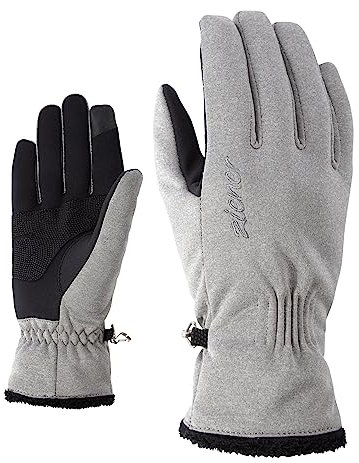 Ziener Damen IBRANA TOUCH LADY glove multisport Freizeit- / Funktions- / Outdoor-Handschuhe | winddicht, atmungsaktiv, grau (grey melange), 6