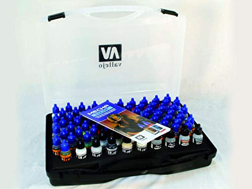 Vallejo AV Mecha Color 17ml - Case (80 x 17ml Bottles),Black