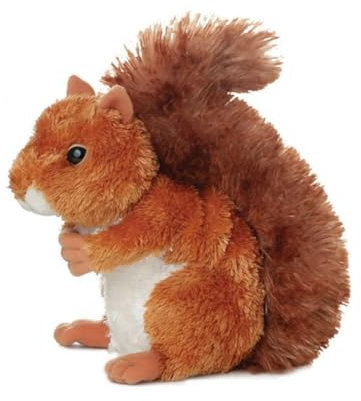 Aurora, 12290, Mini Flopsies Nutsie rotes Eichhörnchen, 20cm, Plüschtier, Mehrfarbig