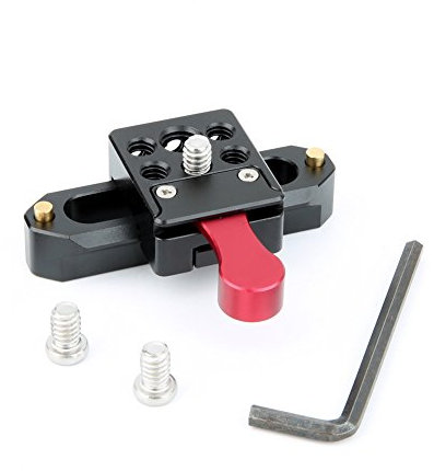 NICEYRIG Nato Lock morsetto con Quick Release Safety rail 7 cm per LED luce video, monitor, microfoni