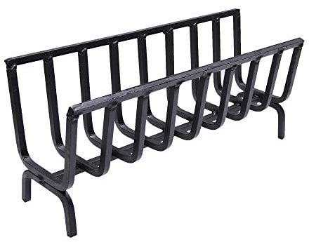 Brennholz, Holzkorb, Eisen-Feuerschale für Kamin und Grill (64 x 20 x 28 cm)