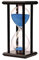 Sablier 45 Minutes Minuteur Hourglass pour Sandglass Timer Décoration Noël Nouvel an Anniversaire Table Basse de Thé Étagère à Livres Jeu Scolaire Cadre en Bois Sable Minuteur Bleu