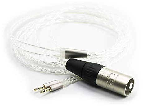HiFi Cable with 4-pin XLR Balanced Male Compatible with Monolith M1060, M1060C, M565, M565 Headphones Silver Plated Replacement Audio Upgrade Cable