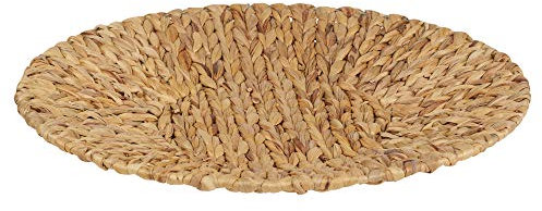 URBN-CHEF Natural Organic Handmade Water Hyacinth Woven Trivet Hot Food Tray Square Round (Round)