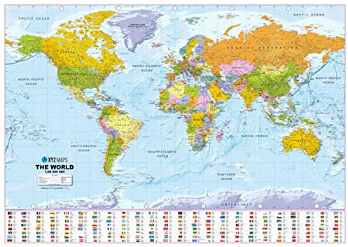 World Political Wall Map - Large Size: 1:30m Scale - Paper