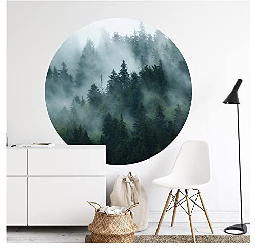 Grandora Wandtattoo Wandsticker Schlafzimmer Natur Landschaft Wanddeko Wandaufkleber Wohnzimmer Tapete selbstklebend Wandbild Flur Berge Meditation DL648-2