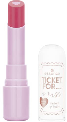 essence Ticket For ... a kiss tinted Lip Balm with a caring Heart Nr. 01 My Heart is yours! Inhalt: 3g = 1 Stück
