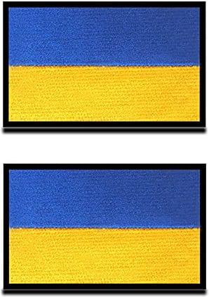 Zcketo 2 Packungen Ukraine Flagge Ukrainische Nationalflagge bestickt Klettverschluss Emblem Aufnähen Armband Patches für Rucksack Kappe Jacke Jeans Weste Tasche Beutel Kleidung Kleidung