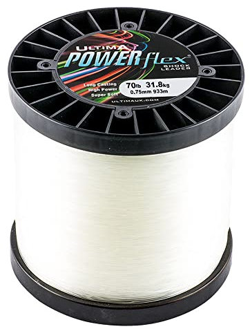 Ultima Unisex-Adult Powerflex Hohe Festigkeit Schlagschnur 500gr Spule, Kristall, 70