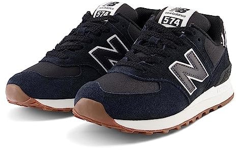 New Balance Sneaker da Donna 574 V2 con Stampa Animalier, Nero Bianco Phantom, 40 EU