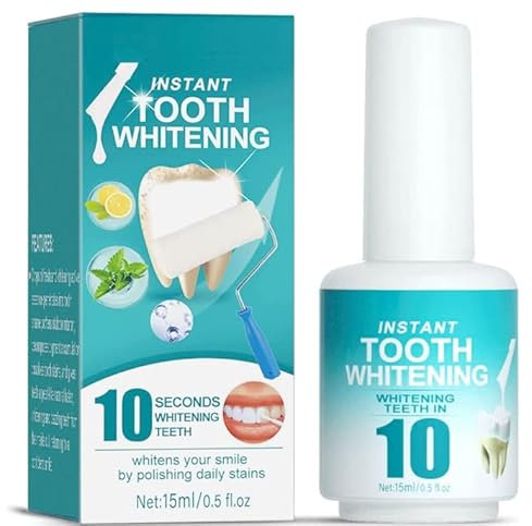 Zahnfarbe, Zahnaufhellungsgel, sanfte Zahnaufhellung, Gel-Nagellack, sofortige Aufhellungsfarbe für Zähne, Zahnpolitur, aufrechtes Weiß für empfindliche Zähne (1 Stück)