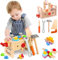 XIAPIA Boîte à Outils Jouets, Jouet en Bois Enfant 2 3 4 5 6 Ans, Jeux Montessori Enfants, DIY Jeux de Construction Éducatif Créatifs, Caisse à Outil Enfant pour Cadeau Noël Fille&Garçons
