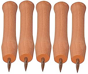 teemando® 5 X Marken Dosenlocher aus Holz, 11 cm lang