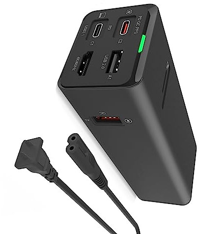 4K Docking Station Charger Adapter 4 in One for Smartphone Laptop Console, 100W Fast PD Charger USB C Portable TV Docking Station