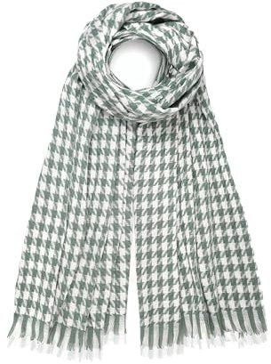 GLORIS Warmer Kaschmir Schal Herbst Winter Hahnentritt Schal/XL Stola Umschlagtuch Warm Pashmina Schals 200 * 70 cm. (Grün)