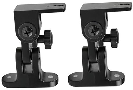 Hemobllo 2pièces Support Mural pour Haut-Parleur Lot de Alliage De Zinc Noir avec Inclinaison Et Rotation Ajustable