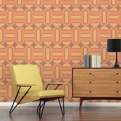 A.S. Création 395362 Papier peint intissé style rétro années 70 8,50 m x 0,53 m Marron/jaune/orange