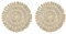 Lodokdre Juego de 2 juegos de mesa tejidos de paja natural, juego de mesa, almohadilla antideslizante para maíz, 38 cm