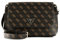 GUESS Spark Meridian Flap Crossbody Brown Logo