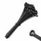 intervisio Cable Ties with Metal Tooth Stainless Steel Locking Device, Zip Ties 8” X 0.18”, Black, Tensile strength 80 lbs, 100 Pieces