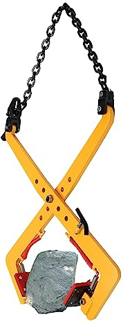 Bordsteinzange Steinheber Versetzzange Hebezange Steinzange Versetzzange Pallet Puller Clamp XYT-F - 500kg Kapazität, Gelb, Legierungstahl, Manganstahl